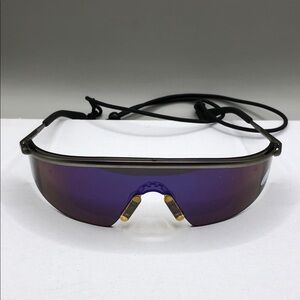 Crews vintage safety sunglasses t3 Z87+ metal frame purple wide lens w cord